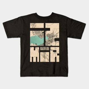 Izmir, Turkey City Map Typography - Vintage Kids T-Shirt